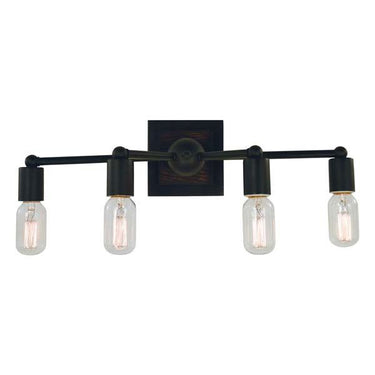 Framburg 5404 MBLACK Modern Farmhouse 4-Light Sconce in Matte Black - Crescent Harbor