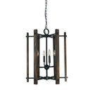 Framburg 5406 MBLACK Modern Farmhouse 6-Light Dining Chandelier in Matte Black - Crescent Harbor