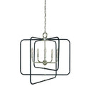 Framburg 5425 SP/MBLACK Montrose 5-Light Dining Chandelier in Satin Pewter With Matte Black - Crescent Harbor