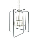 Framburg 5429 SP/MBLACK Montrose 9-Light Foyer Chandelier in Satin Pewter With Matte Black - Crescent Harbor