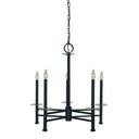 Framburg 5445 MBLACK Metropolitan 5-Light Dining Chandelier in Matte Black - Crescent Harbor