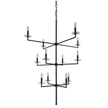 Framburg 5452 Muse 12-Light Foyer Chandelier - Crescent Harbor