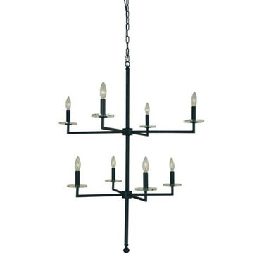 Framburg 5458 Muse 8-Light Foyer Chandelier - Crescent Harbor