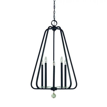 Framburg 5512 Triangulum 5 Light Foyer Pendant - Crescent Harbor