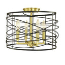 Framburg 5617 Boca 4 Light Semi-Flush Mount - Crescent Harbor