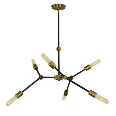 Framburg 5630 Kinetic 6 Light Chandelier - Crescent Harbor
