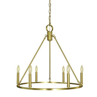 Framburg 5656 Midtown 6 Light Chandelier - Crescent Harbor