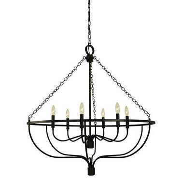 Framburg 5686 West Town 6 Light Chandelier - Crescent Harbor