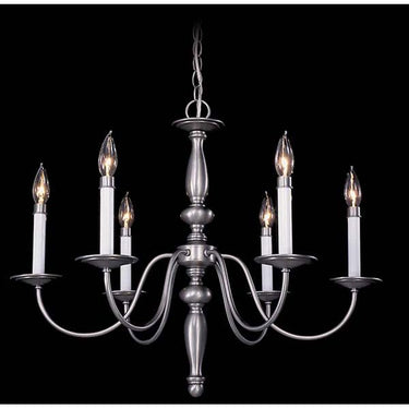 Framburg 7916 Jamestown 6-Light Dining Chandelier - Crescent Harbor