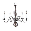 Framburg 9125 Jamestown 5-Light Dining Chandelier - Crescent Harbor