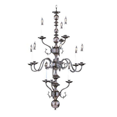 Framburg 9132 Jamestown 12-Light Foyer Chandelier - Crescent Harbor