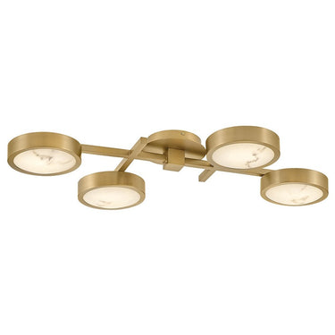 Fredrick Ramond Cava Large Flush Mount in Lacquered Brass Finish 