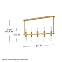 Fredrick Ramond Cecily Large Ten Light LED Linear Pendant Alternative Image 1