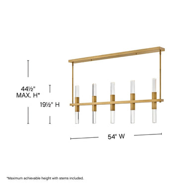 Fredrick Ramond Cecily Large Ten Light LED Linear Pendant Alternative Image 1