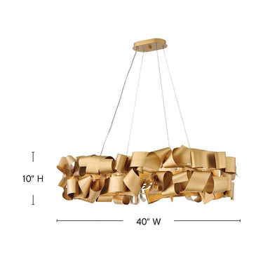 Fredrick Ramond Delfina Large Six Light Linear Chandelier Alternative Image 1