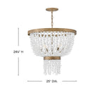 Fredrick Ramond Dune Medium Single Tier Chandelier Alternative Image 1