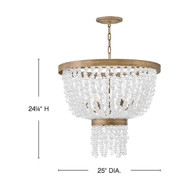 Fredrick Ramond Dune Medium Single Tier Chandelier Alternative Image 1