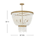Fredrick Ramond Dune Medium Single Tier Chandelier in Burnished Gold Finish Alternative Image 1