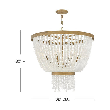 Fredrick Ramond Dune Medium Single Tier Chandelier in Burnished Gold Finish Alternative Image 1