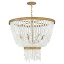 Fredrick Ramond Dune Medium Single Tier Chandelier in Burnished Gold Finish Alternative Image 2