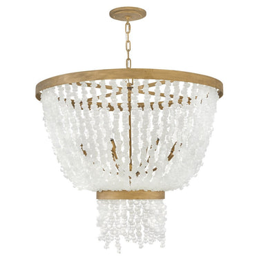 Fredrick Ramond Dune Medium Single Tier Chandelier in Burnished Gold Finish Alternative Image 2