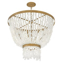 Fredrick Ramond Dune Medium Single Tier Chandelier in Burnished Gold Finish Alternative Image 3