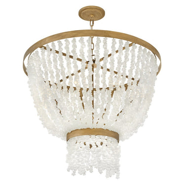 Fredrick Ramond Dune Medium Single Tier Chandelier in Burnished Gold Finish Alternative Image 3