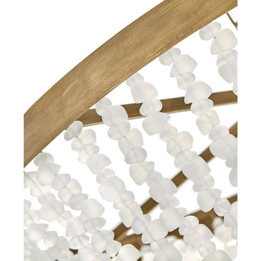 Fredrick Ramond Dune Medium Single Tier Chandelier in Burnished Gold Finish Alternative Image 4