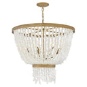 Fredrick Ramond Dune Medium Single Tier Chandelier in Burnished Gold Finish 