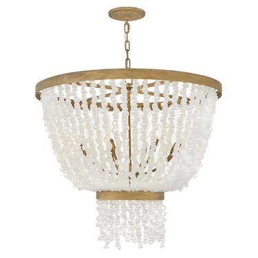 Fredrick Ramond Dune Medium Single Tier Chandelier in Burnished Gold Finish 