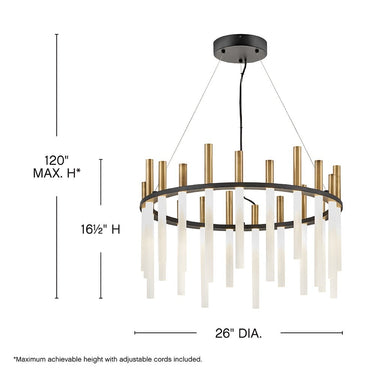 Fredrick Ramond Echo Medium LED Single Tier Chandelier Alternative Image 1