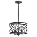 Fredrick Ramond Eve Medium Convertible Flush Mount in Brushed Graphite Finish Alternative Image 2