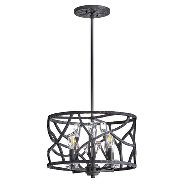 Fredrick Ramond Eve Medium Convertible Flush Mount in Brushed Graphite Finish Alternative Image 2