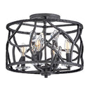 Fredrick Ramond Eve Medium Convertible Flush Mount in Brushed Graphite Finish Alternative Image 3