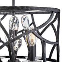 Fredrick Ramond Eve Medium Convertible Flush Mount in Brushed Graphite Finish Alternative Image 4