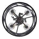 Fredrick Ramond Eve Medium Convertible Flush Mount in Brushed Graphite Finish Alternative Image 5