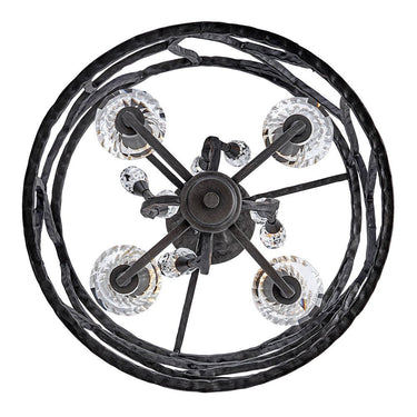 Fredrick Ramond Eve Medium Convertible Flush Mount in Brushed Graphite Finish Alternative Image 5