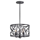 Fredrick Ramond Eve Medium Convertible Flush Mount in Brushed Graphite Finish 