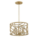 Fredrick Ramond Eve Medium Convertible Flush Mount in Champagne Gold Finish Alternative Image 3