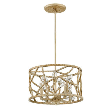 Fredrick Ramond Eve Medium Convertible Flush Mount in Champagne Gold Finish Alternative Image 3