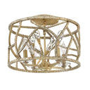 Fredrick Ramond Eve Medium Convertible Flush Mount in Champagne Gold Finish 