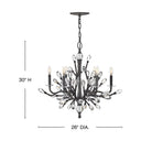Fredrick Ramond Eve Medium Single Tier Chandelier in Brushed Graphite Finish Alternative Image 1