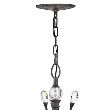 Fredrick Ramond Eve Medium Single Tier Chandelier in Brushed Graphite Finish Alternative Image 4