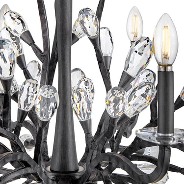 Fredrick Ramond Eve Medium Single Tier Chandelier in Brushed Graphite Finish Alternative Image 5