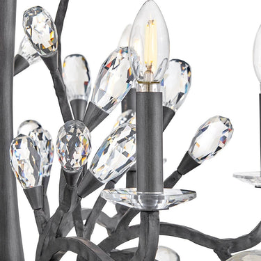 Fredrick Ramond Eve Medium Single Tier Chandelier in Brushed Graphite Finish Alternative Image 6