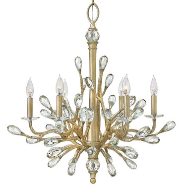 Fredrick Ramond Eve Medium Single Tier Chandelier in Champagne Gold Finish Alternative Image 2