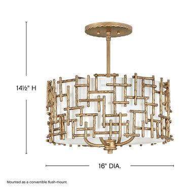Fredrick Ramond Farrah Large Convertible Drum Pendant Alternative Image 2