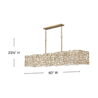 Fredrick Ramond Farrah Large Ten Light Linear Pendant Alternative Image 1