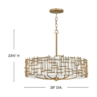 Fredrick Ramond Farrah Medium Drum Chandelier Alternative Image 1