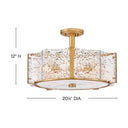 Fredrick Ramond Florian Medium Semi-Flush Mount - FR41603 Alternative Image 1